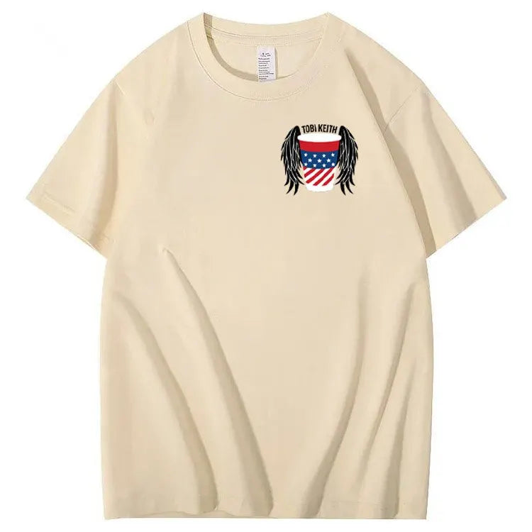 Put A Boot In Your Ass Pattern 100&Cotton Print T-Shirt