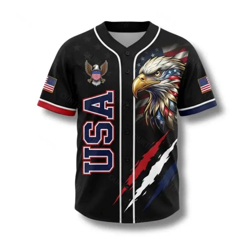 USA Eagle All Over Print Baseball Jersey