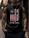 250 Anniversary USA Shirts Mens 250th American Flag Tank Tops 4th of July Tshirt Happy 250 Years Birthday 1776 Tee Menswear