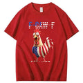 F-Caw-F America Flag Chicken  Pattern100% Cotton T-Shirt