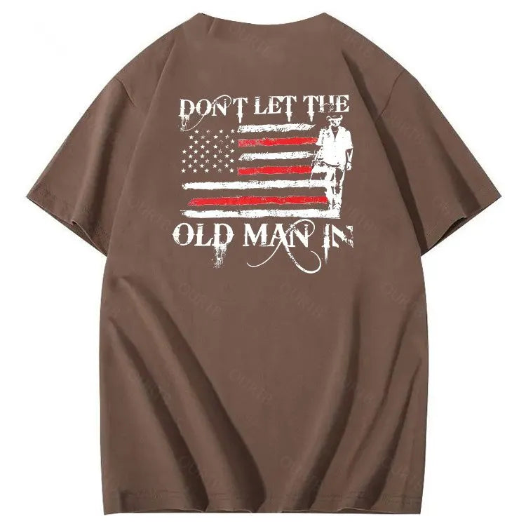 Don't Let The Old Man In Pattern 100&Cotton Print T-Shirt